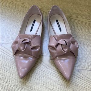 Zara flat shoe with bow detail